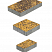 Тротуарная плитка "СТАРЫЙ ГОРОД" - А.1.ФСМ.4 Листопад гранит Янтарь, комплект из 3 видов плит