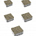 Тротуарные плиты "АНТИК" - Б.3.А.6 Гранит Жёлтый с чёрный комплект из 5 видов плит