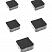 Тротуарные плиты "АНТИК" - Б.3.А.6 Гранит Чёрный комплект из 5 видов плит