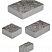 Тротуарная плитка "МЮНХЕН" - Б.2.ФСМ.6 Искусственный камень Габбро, комплект из 4 видов плит