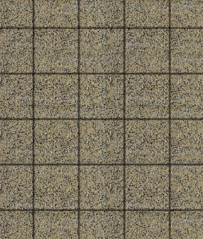 Тротуарные плиты "КВАДРАТ" - Б.2.К.6 Гранит Жёлтый с чёрным