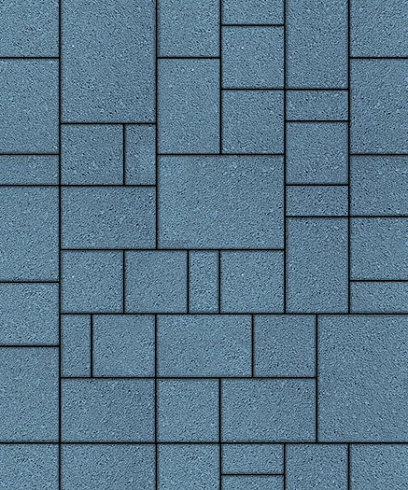 Тротуарная плитка "МЮНХЕН" - Б.2.ФСМ.6 Гранит Синий, комплект из 4 видов плит