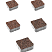 Тротуарные плиты "АНТИК" - Б.3.А.6 Листопад гранит Клинкер, комплект из 5 видов плит
