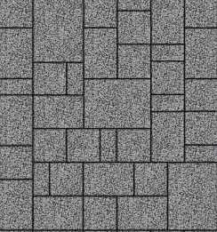 Тротуарная плитка "МЮНХЕН" - Б.2.ФСМ.6 Стоунмикс Серый с чёрным, комплект из 4 видов плит