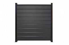 Забор из ДПК CLASSIC с чёрным алюминием 75х1750х1900 мм