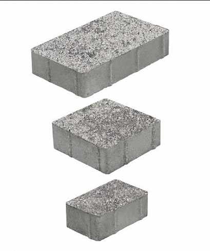 Тротуарные плиты "СТАРЫЙ ГОРОД" - Б.1.ФСМ.8 Искусственный камень Шунгит, комплект из 3 видов плит