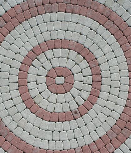 Тротуарные плиты "КЛАССИКО" - Б.2.КО.6 Стандарт Красный, комплект из 3 видов плит