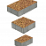 Тротуарные плиты "СТАРЫЙ ГОРОД" - Б.1.ФСМ.8 Листопад гранит Каир, комплект из 3 видов плит
