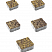 Тротуарные плиты "АНТИК" - Б.3.А.6 Листопад гранит Янтарь, комплект из 5 видов плит