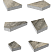 Тротуарные плиты "ОРИГАМИ" - Б.4.Фсм.8 Листопад гладкий Антрацит, комплект из 6 видов плит