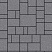 Тротуарная плитка "МЮНХЕН" - Б.2.ФСМ.6 Гранит Серый, комплект из 4 видов плит