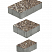 Тротуарные плиты "СТАРЫЙ ГОРОД" - Б.1.ФСМ.8 Листопад гранит Хаски, комплект из 3 видов плит
