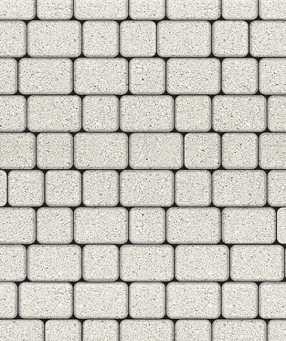 Тротуарные плиты "КЛАССИКО" - А.1.КО.4 Гранит Белый, комплект из 2 видов плит