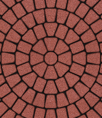Тротуарные плиты "КЛАССИКО" - Б.2.КО.6 Стандарт Красный, комплект из 3 видов плит