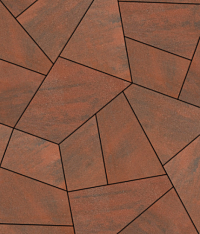 Тротуарные плиты "ОРИГАМИ" - Б.4.Фсм.8 Листопад гладкий Клинкер, комплект из 6 видов плит