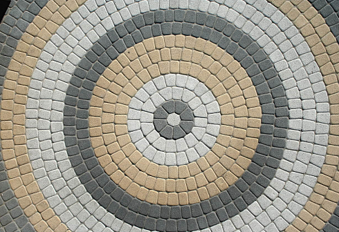 Тротуарные плиты "КЛАССИКО" - Б.2.КО.6 Гранит Белый, комплект из 3 видов плит