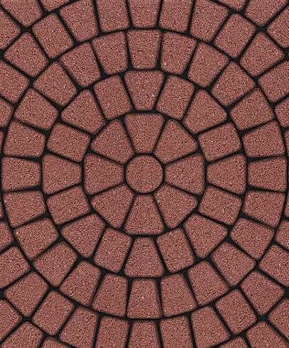 Тротуарные плиты "КЛАССИКО" - Б.2.КО.6 Гранит Красный, комплект из 3 видов плит