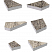 Тротуарные плиты "ОРИГАМИ" - Б.4.ФСМ.8 Листопад гранит Антрацит, комплект из 6 видов плит
