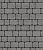 Тротуарная плитка "КЛАССИКО" - Б.1.КО.6 Стоунмикс Кремовый с чёрным, комплект из 3 видов плит