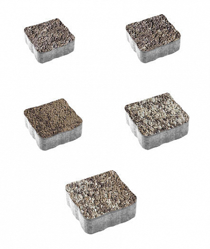 Тротуарные плиты "АНТИК" - Б.3.А.6 Листопад гранит Хаски, комплект из 5 видов плит