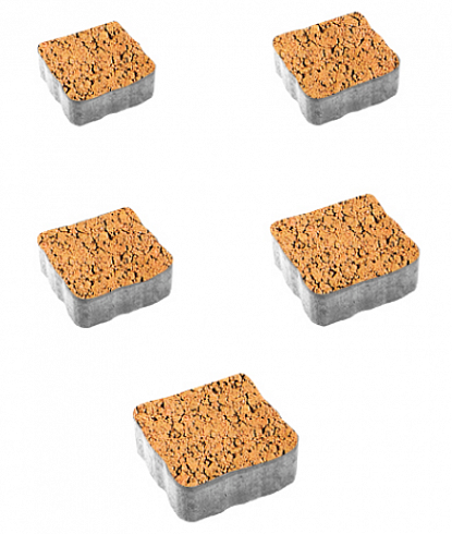 Тротуарные плиты "АНТИК" - Б.3.А.6 Листопад гладкий Сахара, комплект из 5 видов плит