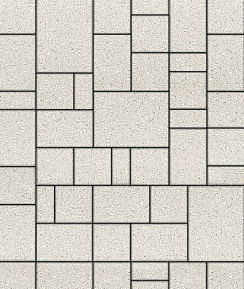 Тротуарная плитка "МЮНХЕН" - Б.2.ФСМ.6 Гранит Белый, комплект из 4 видов плит