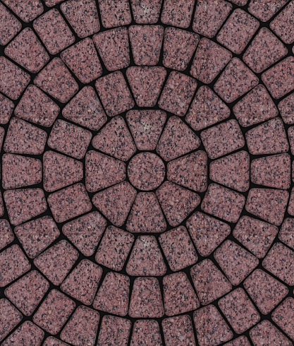 Тротуарные плиты "КЛАССИКО" - Б.2.КО.6 Гранит Красный с чёрным, комплект из 3 видов плит