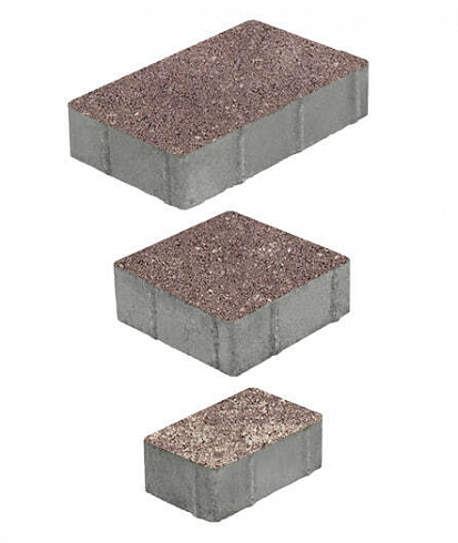 Тротуарная плитка "СТАРЫЙ ГОРОД" - А.1.ФСМ.4 Искусственный камень Плитняк, комплект из 3 видов плит
