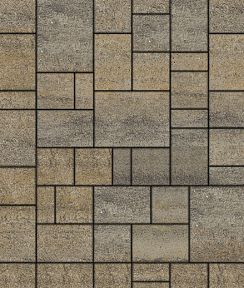 Тротуарная плитка "МЮНХЕН" - Б.2.ФСМ.6 Искусственный камень Базальт, комплект из 4 видов плит
