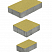 Тротуарная плитка "СТАРЫЙ ГОРОД" - А.1.ФСМ.4 Cтандарт Жёлтый, комплект из 3 видов плит