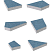 Тротуарные плиты "ОРИГАМИ" - Б.4.ФСМ.8 Гранит Синий, комплект из 6 видов плит